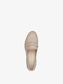 Tamaris Babouche En Cuir - Beige | Chaussures Basses Et Pantoufles