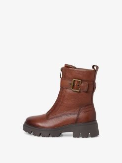 Tamaris Bottine En Cuir - Marron | Bottines