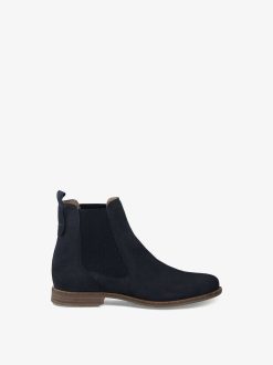 Tamaris Bottine Chelsea En Cuir - Bleu | Bottines