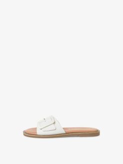 Tamaris Mule En Cuir - Blanc | Mules