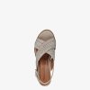 Tamaris Sandale A Talon En Cuir - Gris | Des Sandales