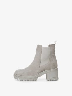 Tamaris Bottine Chelsea En Cuir - Gris | Bottines