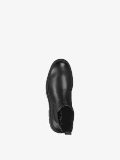 Tamaris Bottine Chelsea En Cuir - Noir | Bottines