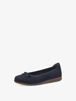 Tamaris Ballerine En Cuir - Bleu | Ballerines