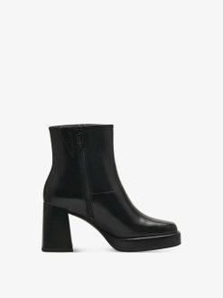 Tamaris Bottine En Cuir - Noir | Bottines