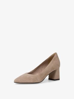 Tamaris Escarpins En Cuir - Beige | Pompes