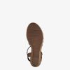 Tamaris Sandale A Talon En Cuir - Marron | Des Sandales