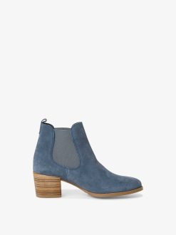 Tamaris Bottine Chelsea En Cuir - Bleu | Bottines