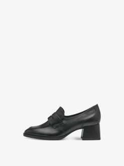 Tamaris Trotteur En Cuir - Noir | Chaussures Basses Et Pantoufles