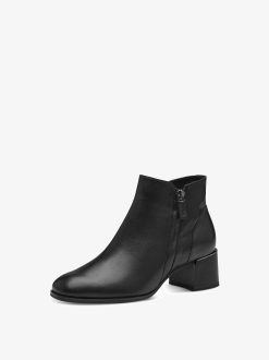 Tamaris Bottine En Cuir - Noir | Bottines