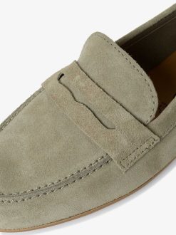 Tamaris Mocassin En Cuir - Vert | Chaussures Basses Et Pantoufles