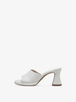 Tamaris Mule En Cuir - Blanc | Mules