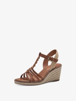 Tamaris Sandale A Talon - Marron | Des Sandales