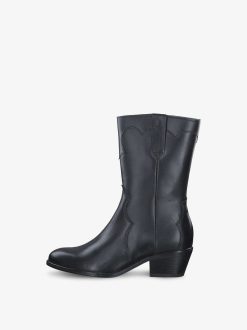 Tamaris Bottine En Cuir - Noir | Bottines