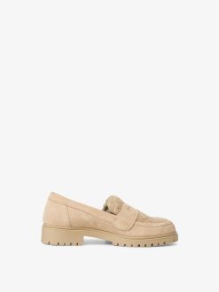 Tamaris Babouche En Cuir - Beige | Chaussures Basses Et Pantoufles