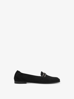 Tamaris Babouche En Cuir - Noir | Chaussures Basses Et Pantoufles