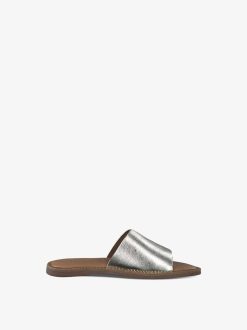 Tamaris Mule En Cuir - Or | Mules