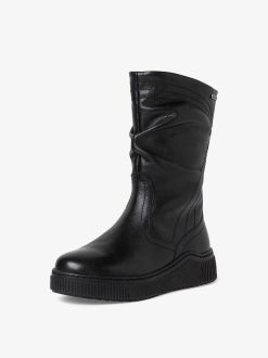 Tamaris Bottine En Cuir - Noir | Bottines