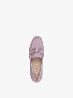 Tamaris Babouche En Cuir - Violet | Chaussures Basses Et Pantoufles