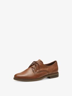 Tamaris Chaussures Basses En Cuir - Marron | Chaussures Basses Et Pantoufles