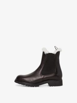 Tamaris Bottine Chelsea En Cuir - Noir | Bottines