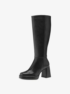 Tamaris Bottes En Cuir - Noir | Bottes