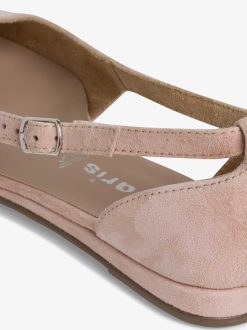 Tamaris Ballerine En Cuir - Rose | Ballerines