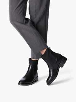 Tamaris Bottine Chelsea En Cuir - Noir | Bottines