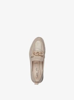 Tamaris Babouche En Cuir - Beige | Baskets