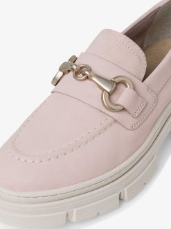 Tamaris Babouche En Cuir - Rose | Chaussures Basses Et Pantoufles