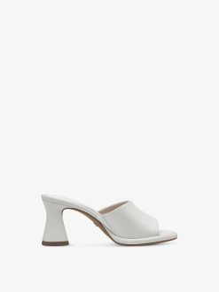 Tamaris Mule En Cuir - Blanc | Mules