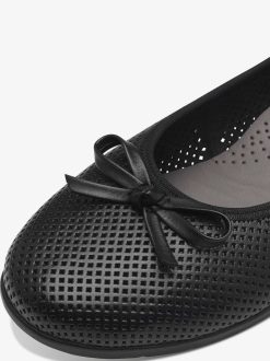 Tamaris Ballerine En Cuir - Noir | Ballerines