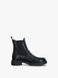 Tamaris Bottine En Cuir - Doublure Chaude Noire | Bottines