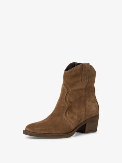 Tamaris Bottine En Cuir - Marron | Bottines