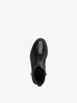 Tamaris Bottine Chelsea En Cuir - Noir | Bottines