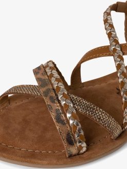 Tamaris Sandale En Cuir - Marron | Des Sandales