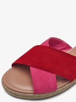 Tamaris Mule En Cuir - Rouge | Mules