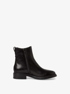 Tamaris Bottine Chelsea En Cuir - Noir | Bottines