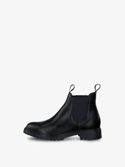 Tamaris Bottine Chelsea En Cuir - Noir | Bottines