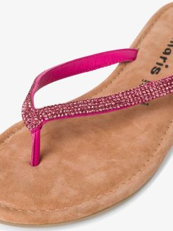 Tamaris Separateurs D'Orteils En Cuir - Rose | Des Sandales