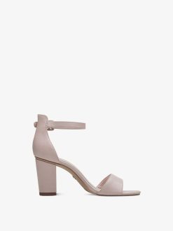 Tamaris Sandale A Talon En Cuir - Rose | Des Sandales