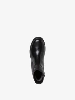 Tamaris Bottine Chelsea En Cuir - Noir | Bottines