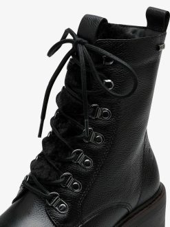 Tamaris Bottine En Cuir - Doublure Chaude Noire | Bottines