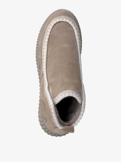 Tamaris Bottine En Cuir - Doublure Chaude Beige | Bottines