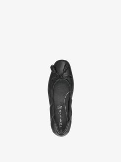 Tamaris Ballerine En Cuir - Noir | Ballerines