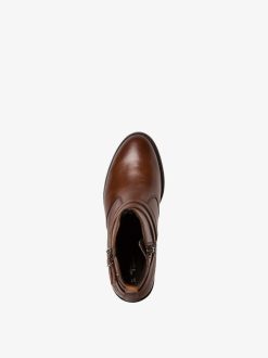 Tamaris Bottine En Cuir - Marron | Bottines