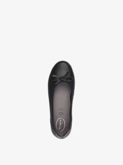 Tamaris Ballerine En Cuir - Noir | Ballerines