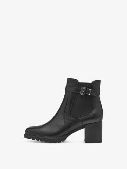 Tamaris Bottine En Cuir - Noir | Bottines