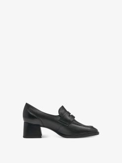 Tamaris Trotteur En Cuir - Noir | Chaussures Basses Et Pantoufles