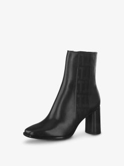 Tamaris Bottine En Cuir - Noir | Bottines